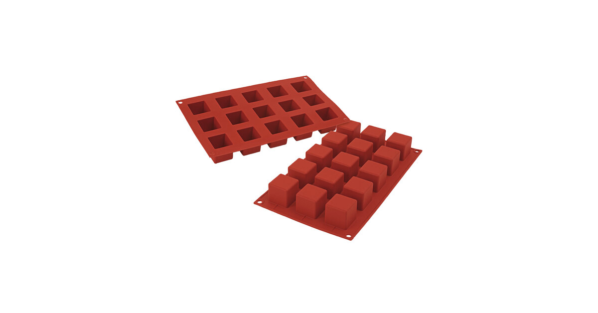 Silikomart SF170 SiliconFLEX 6-Compartment Donuts Silicone Baking Mold - 2  15/16 x 2 15/16 x 1 1/8 Cavities