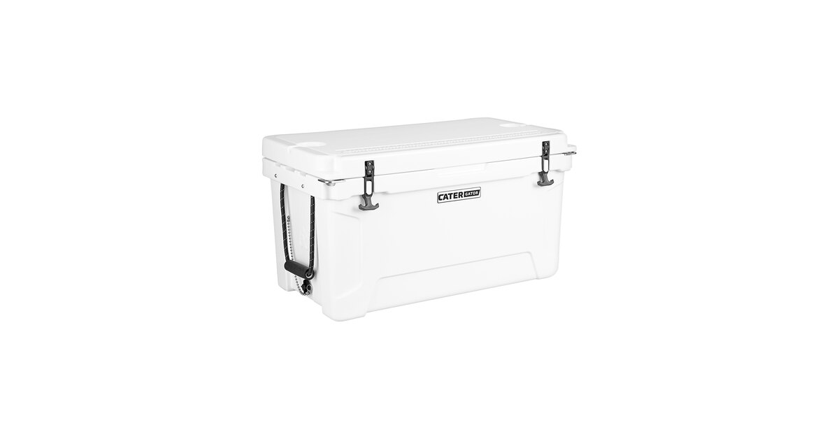 CaterGator CG65WH White 65 Qt. Rotomolded Outdoor Cooler / Ice Chest