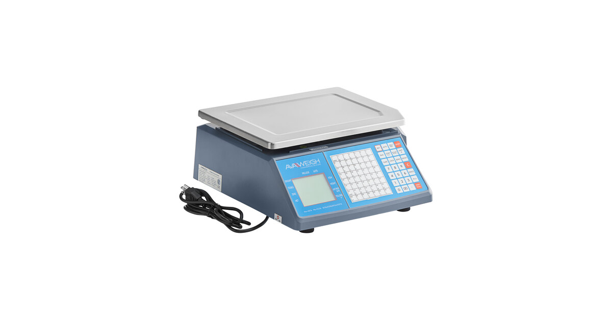 AvaWeigh PCSP30 30 lb. Digital WiFi Price Computing Scale with Thermal  Label Printer, Legal for Trade