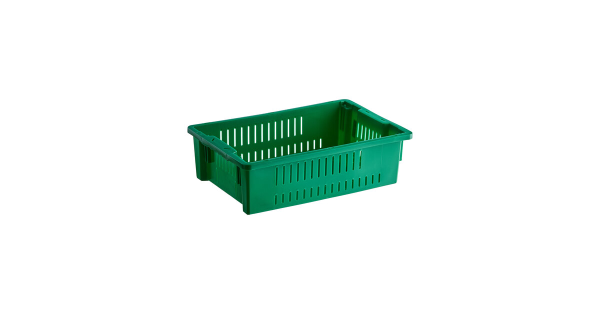 Orbis AF2013-6 Stack-N-Nest Green Agricultural Vented Crate - 20