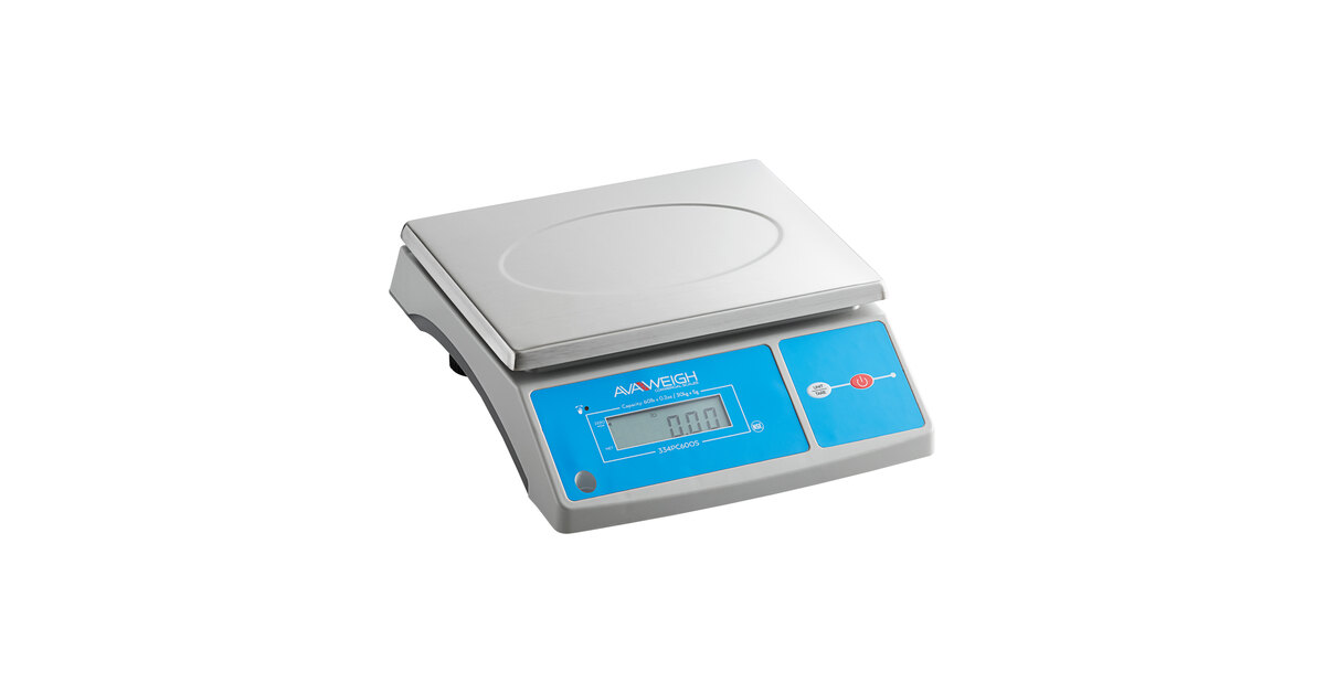 AvaWeigh 16 lb. x 0.25 oz. Baker's Dough Scale with Scoop