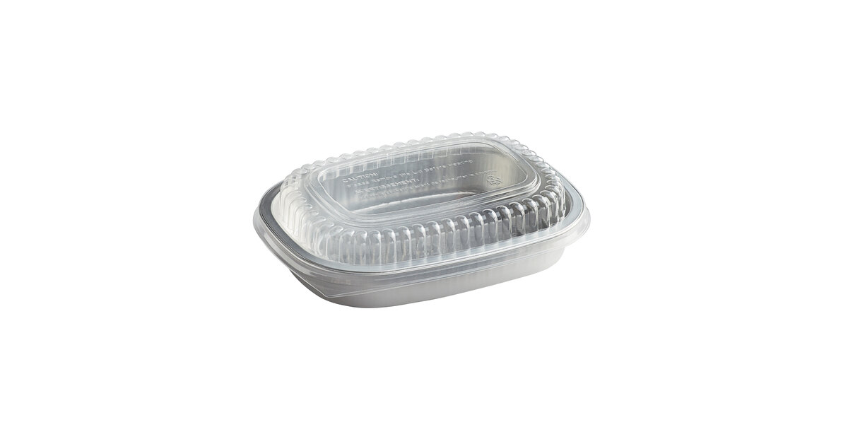 Choice Heavy Duty 23.3 oz. Smoothwall Silver Small Oblong Foil