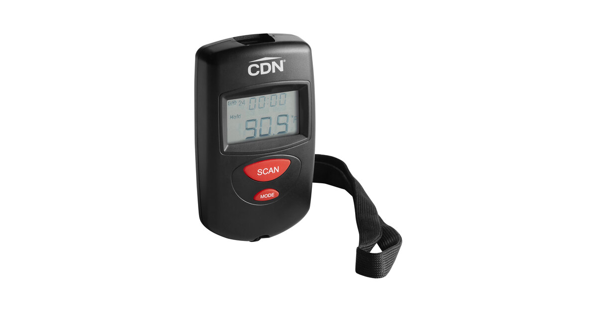 CDN IN482 Mini Digital Infrared Thermometer with 24 Hour Timer and Clock