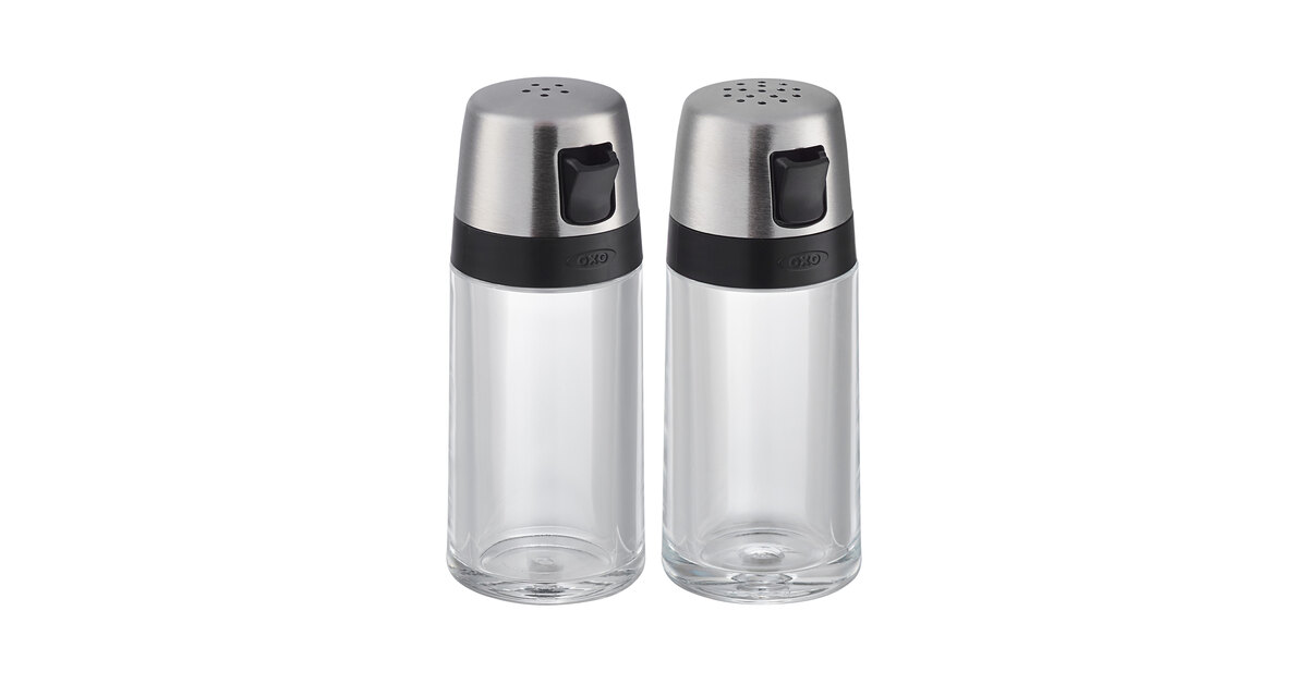 OXO Good Grips Salt and Pepper Shaker Set with Pour Spout 1234780 - The  Home Depot