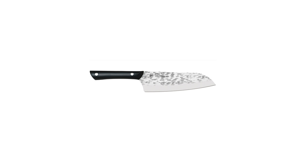 Kai Pro 7-Inch Santoku Knife — Japanese AUS6M Steel, Hammered Finish, NSF Certified - View #10