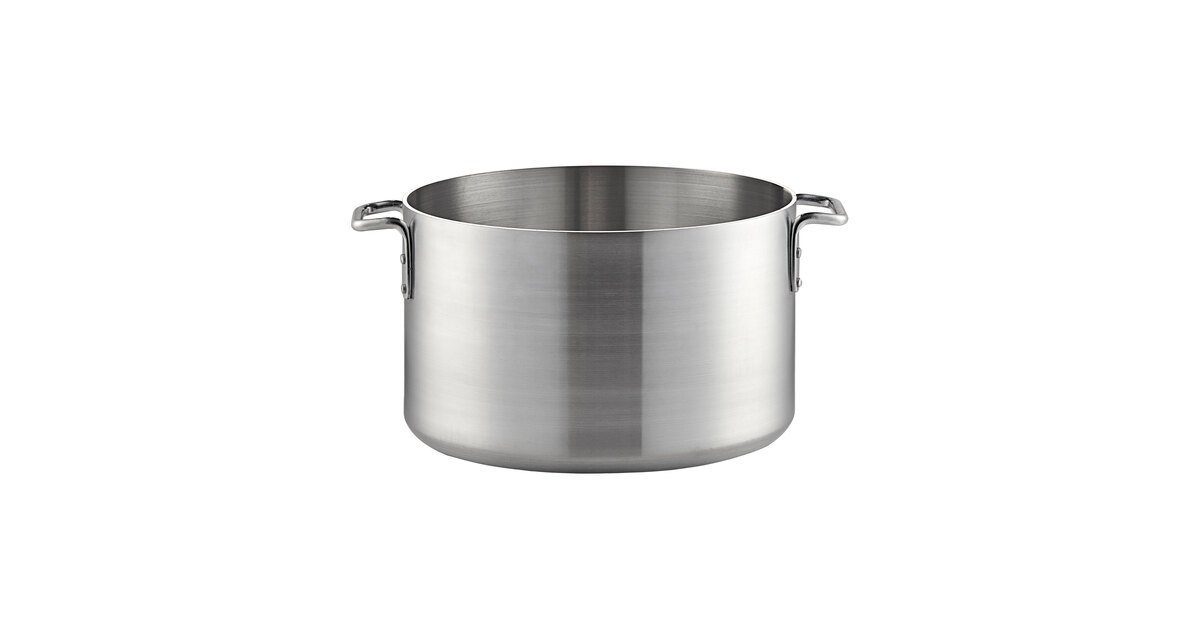 Non-Stick Aluminum Sauce Pan Stock Pot With Glass Lid, Black, 4018-14G ( 14  QT )