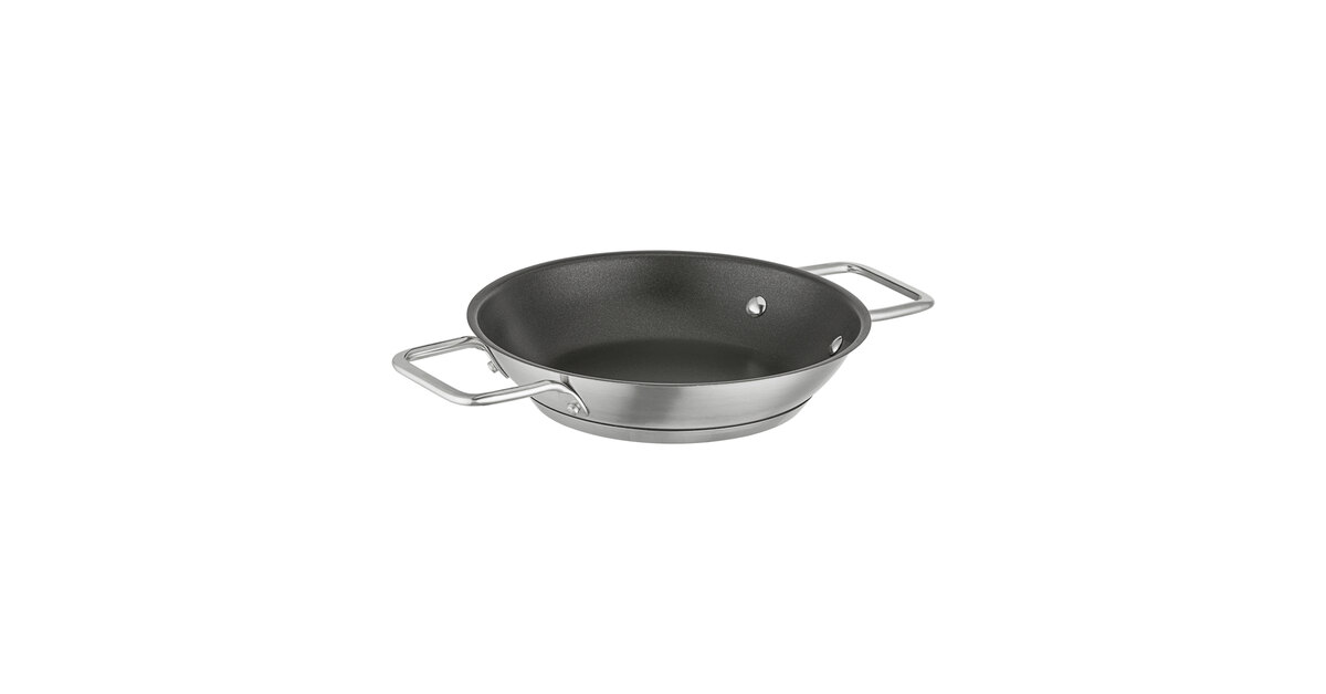 Vigor SS1 Series 13 3/16 Stainless Steel Non-Stick Fry Pan with  Aluminum-Clad Bottom, Dual Handles, and Excalibur Coating - Yahoo Shopping