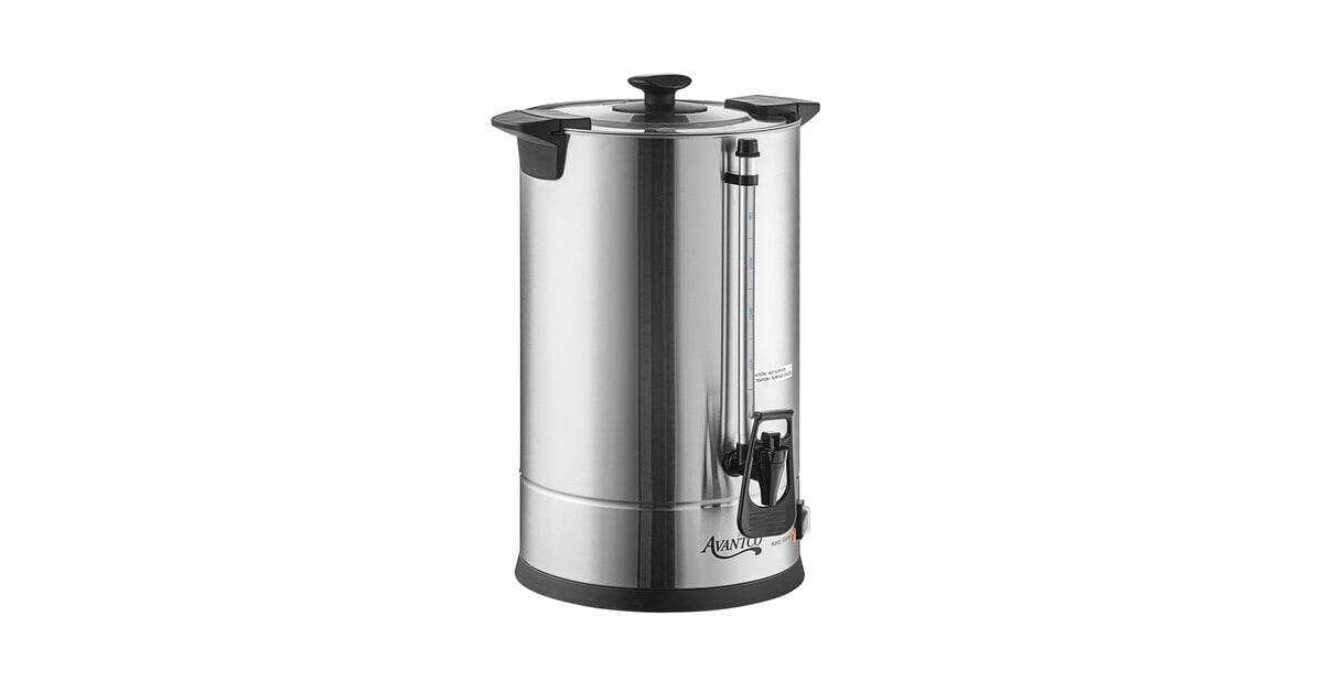 Avantco CU100ETL 100 Cup (500 oz.) Double Wall Stainless Steel Coffee Urn /  Coffee Percolator - 1500W, ETL