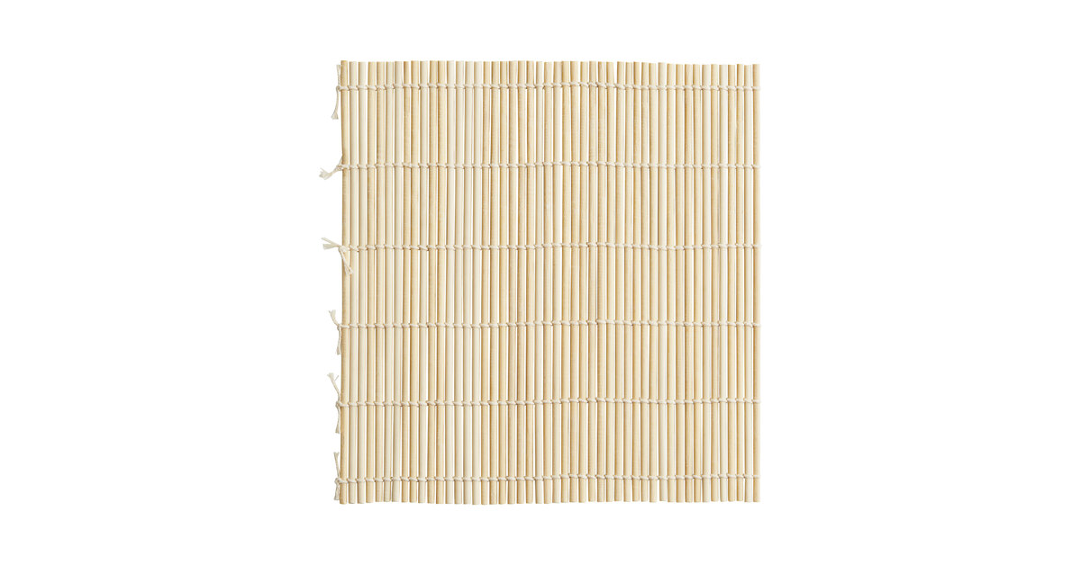 Emperor's Select 9 1/2 x 9 1/2 Natural Bamboo Sushi Rolling Mat