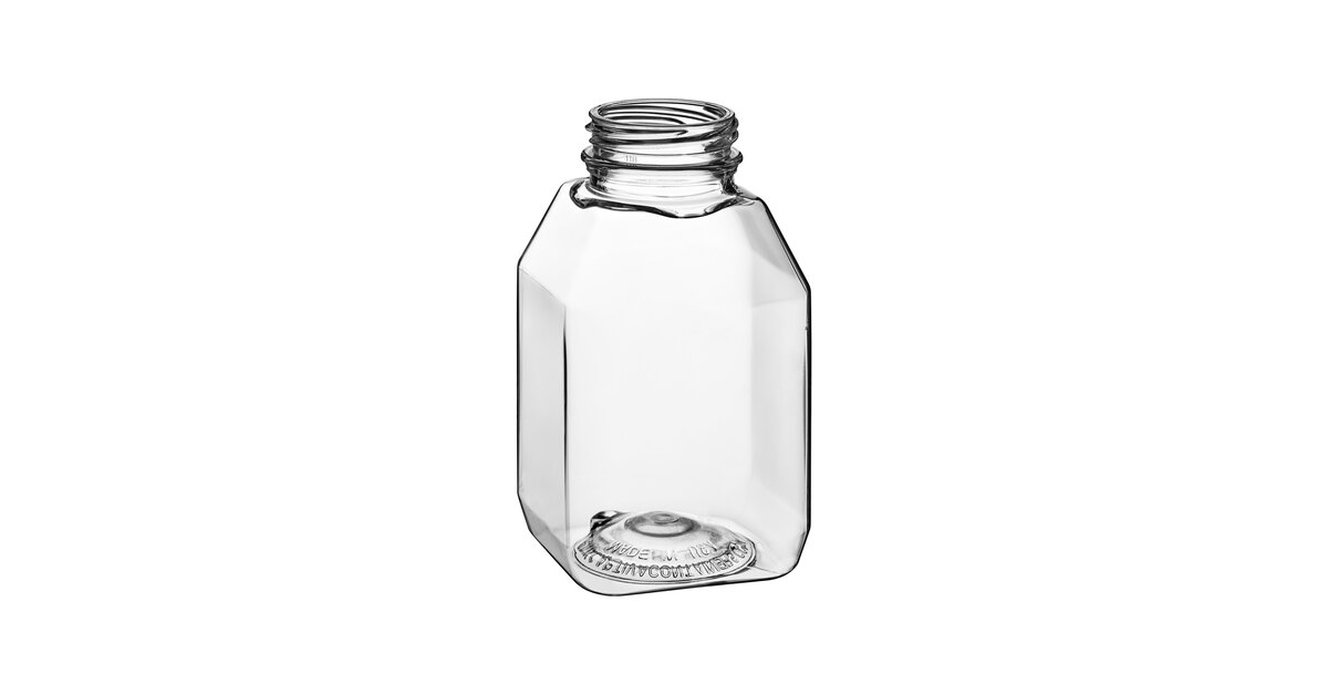 Captiva Containers 8 oz. Customizable Square PET Clear Juice