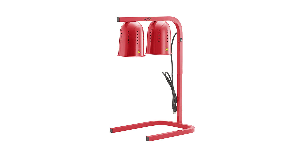 Avantco W62RD Red Free Standing Heat Lamp with 2 Red Bulbs - 120V
