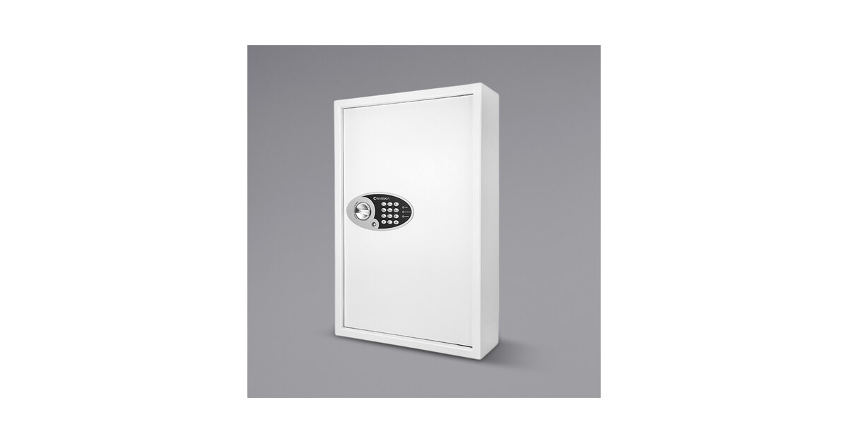 White Steel 144 Key Cabinet with Electronic Keypad Lock Box 