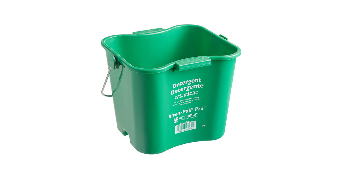 KABEさま♡グレイッシュグリーン San Jamar KPP256GN 8 Qt. Green Cleaning Kleen-Pail Pro Bucket