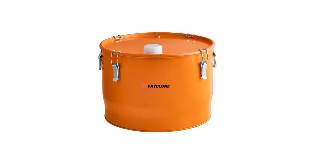 Fryclone Smart Pail 9.5 Gallon Orange Utility Oil Pail