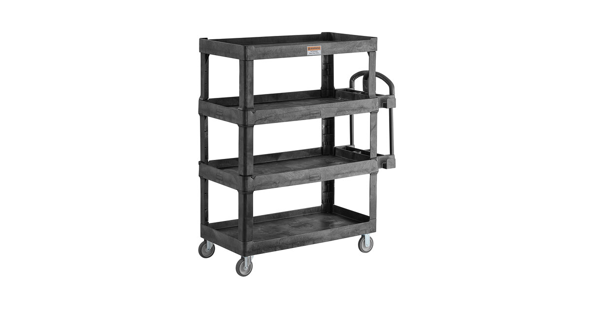 Rubbermaid® 2128657 Ergo Black 700 lb. 4 Shelf Heavy-Duty Utility