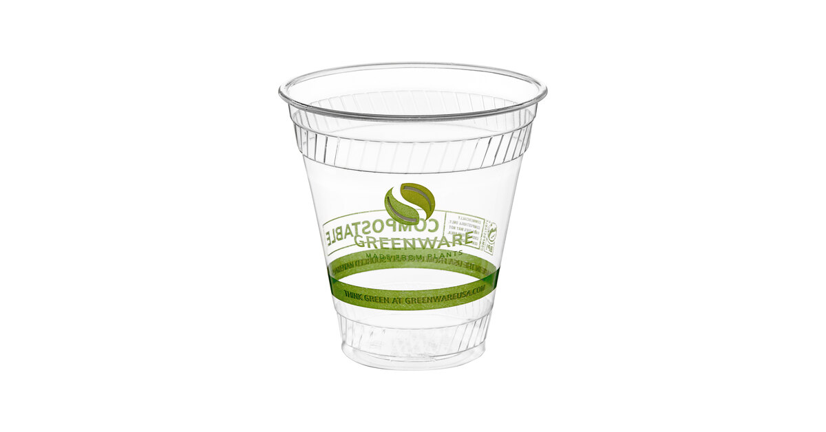 Fabri-Kal GC12 Greenware 12 oz. Compostable Printed Plastic Cold