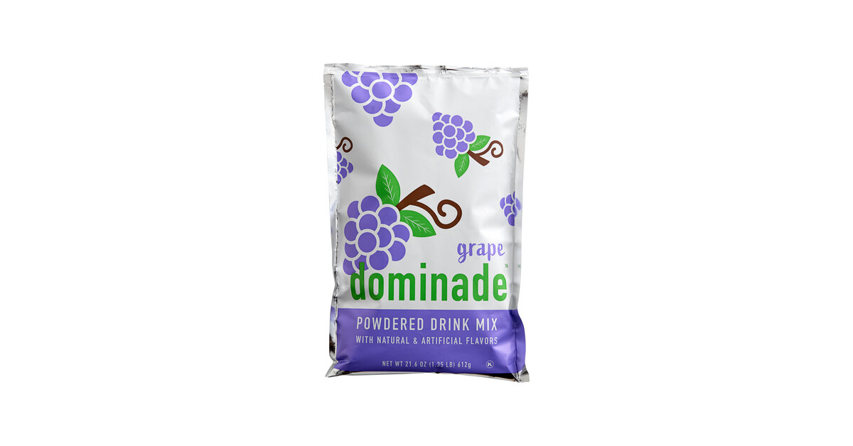 DominAde 21.6 oz. Grape Drink Mix - 12/Case