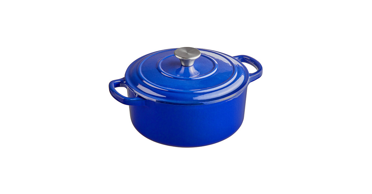 Valor 4 Qt. Galaxy Blue Enameled Cast Iron Dutch Oven