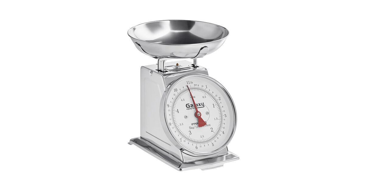 Galaxy 2 lb. Mechanical Portion Control Scale with Removable Stainless  Steel Bowl