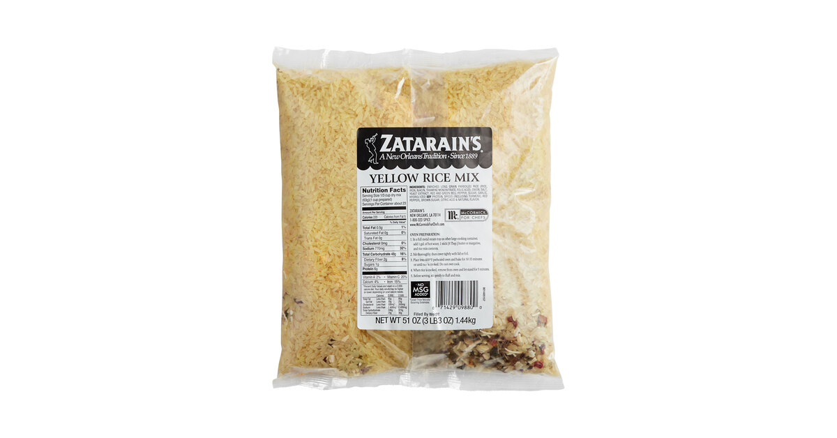 Zatarain's 51 oz. Yellow Rice Mix - 6/Case