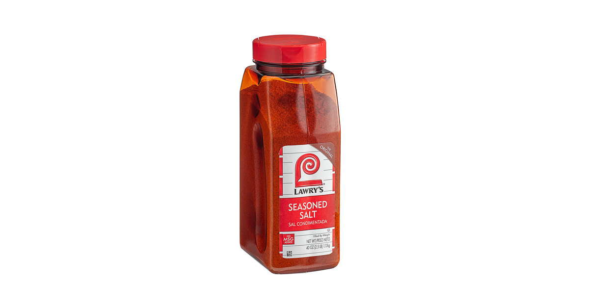Lawry's Seasoned Salt, 40 oz (Pack of 2) with By The Cup Swivel Spoons