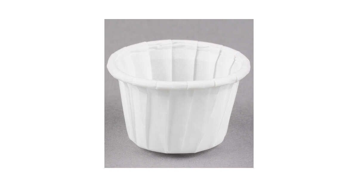 Small Treated Paper Soufflé White Portion Cups 20 Sleeves of 250 Cups, 5000  Count Of 3/4 oz Cups, Sauce Or Liquid Cups, Dental Or Favor Cups