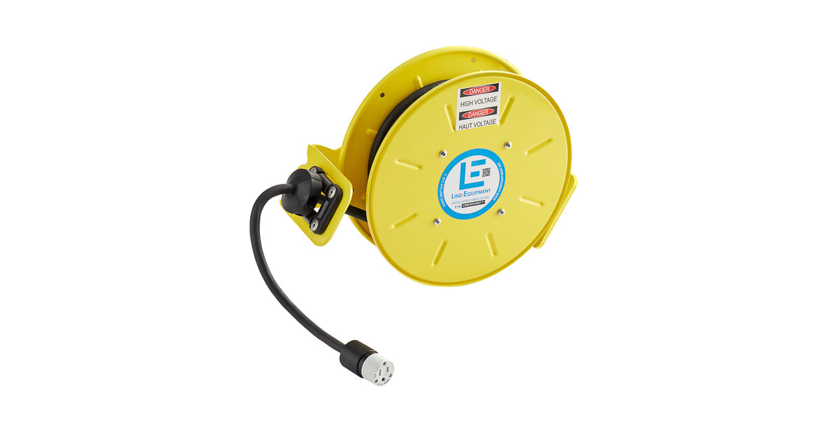 Lind Equipment LE9030143S1 Extension Cord Reel with 15A Single Outlet - 30'  14/3 SJOW Cable