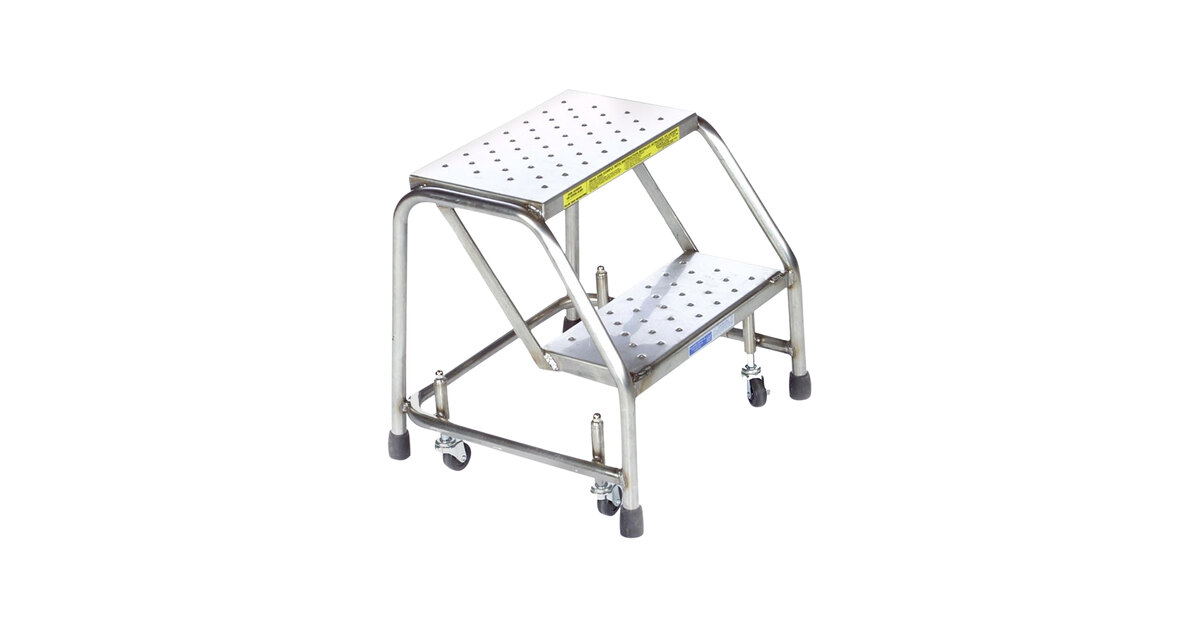 Ballymore SS2N 2-Step Stainless Steel Rolling Step Stool with