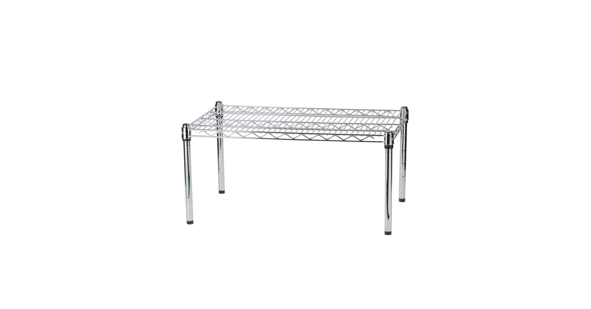Living Room Storage Rack Office Kitchen Durable Organizer 36 inches x 24 inches x 14 inches Chrome Plated Wire Dunnage Rack with Extra Support Frame Shelves for Home Restaurant Garage