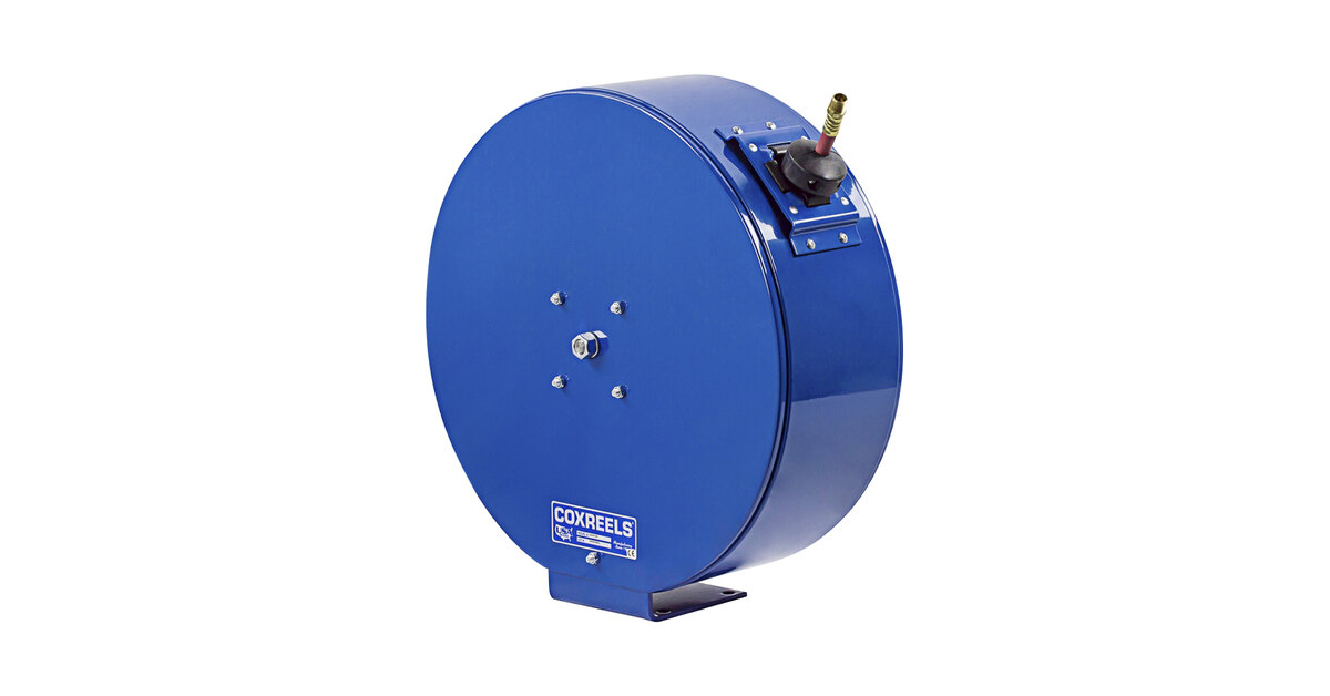 Coxreels ENH-N-160 Spring Rewind Enclosed Grease and Hydraulic Oil Hose  Reel with (1) High Pressure 1/4 x 60' Hose - 5000 PSI