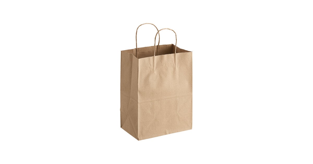 Explore Brown Kraft paper bags with handles 8x4.5x10.5 inch