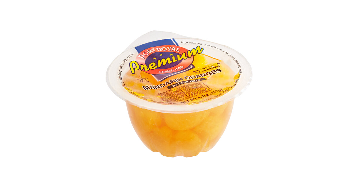 Premium Mandarin Oranges in Natural Juice Cups 96/Case