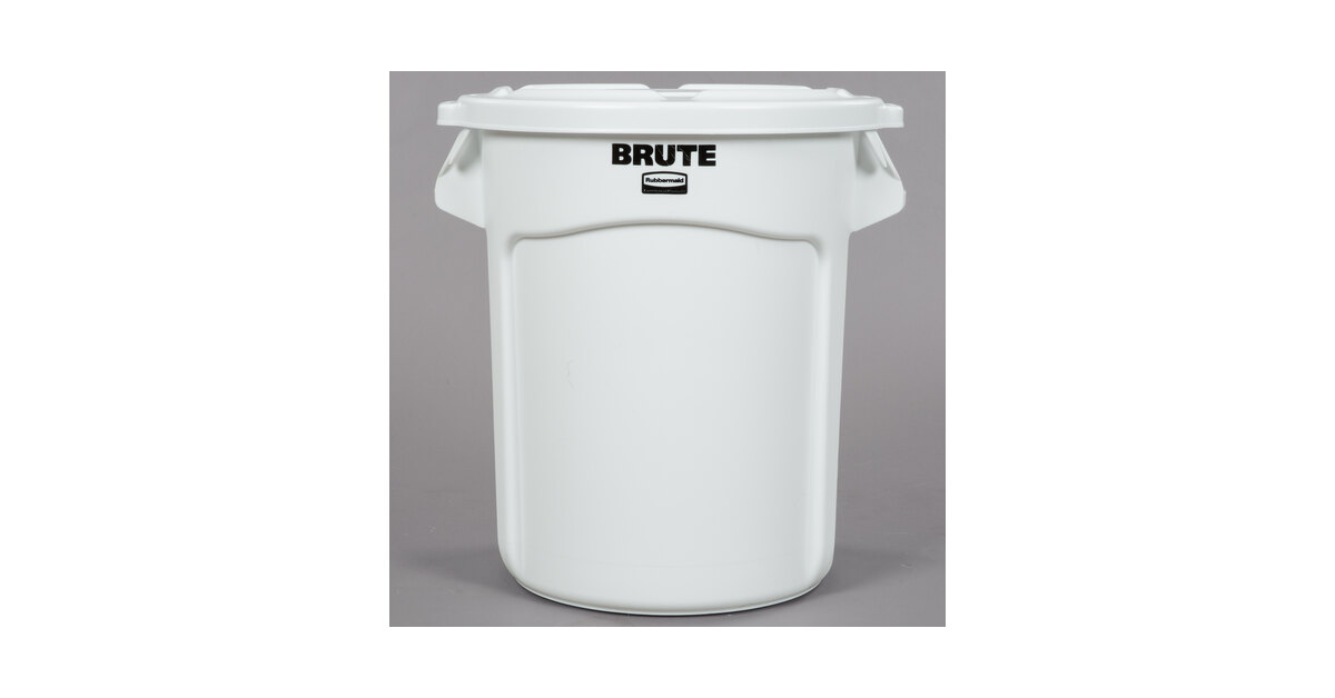 Rubbermaid BRUTE 10 Gallon / 160 Cup White Round Ingredient