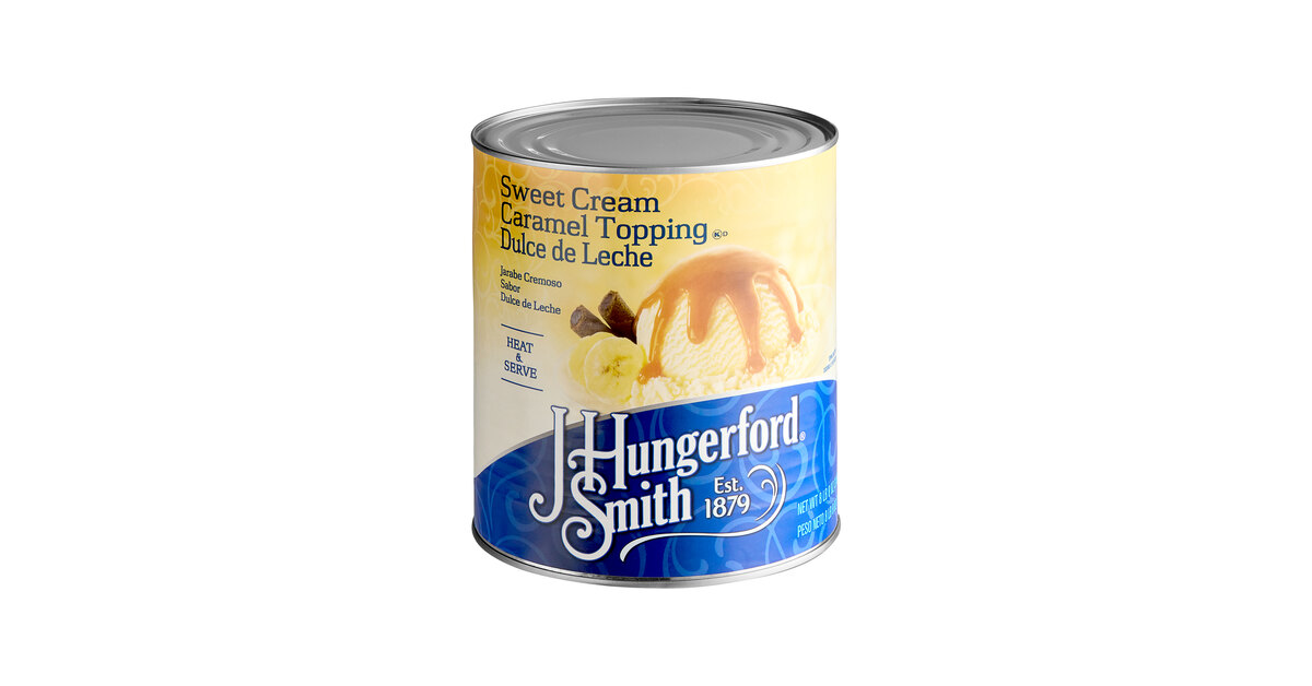 J. Hungerford Smith Dulce De Leche Topping #10 Can - 3/Case