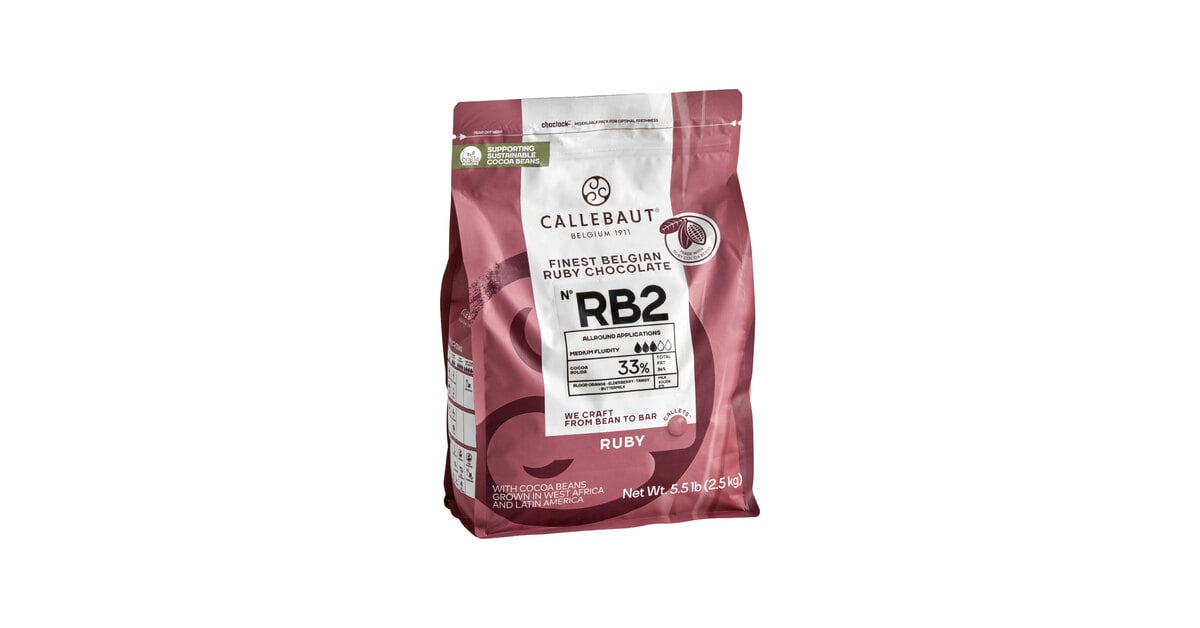 Callebaut RB2 Ruby Couverture Callets™ 5.5 lb