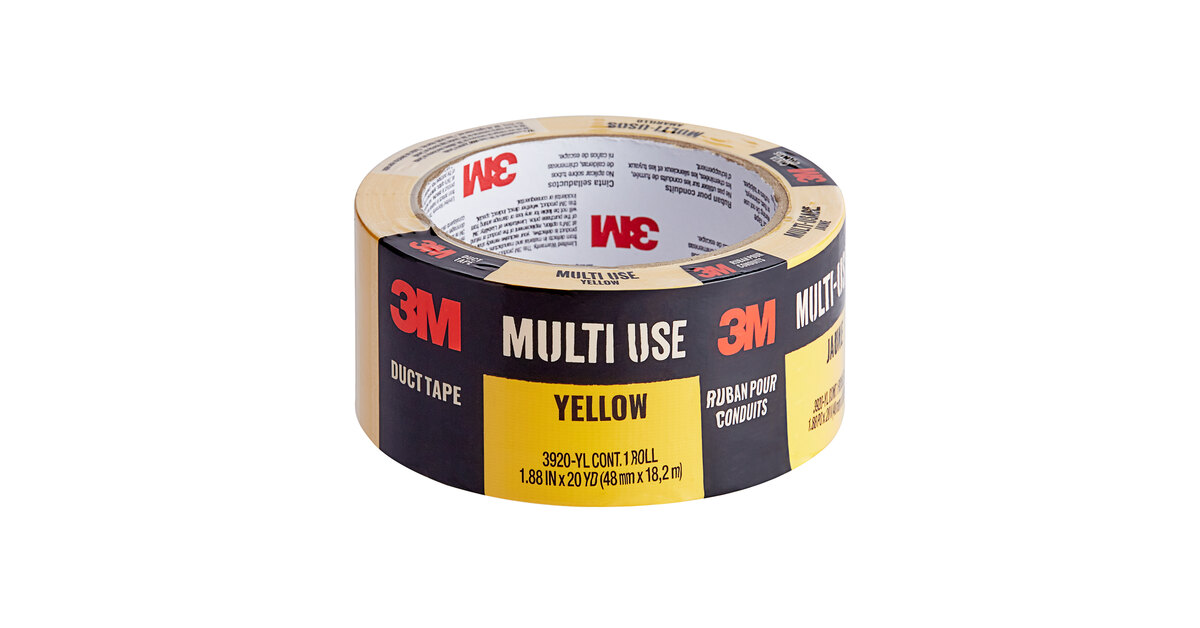 3M 1.88 in. x 20 Yds. Multi-Use Yellow Colored Duct Tape (1 Roll