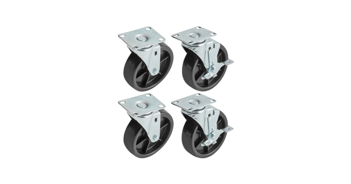 China Light Industrial Casters 5 Inch Thread Stem Castors Blue PVC Swivel Caster Wheels Without Brake Product