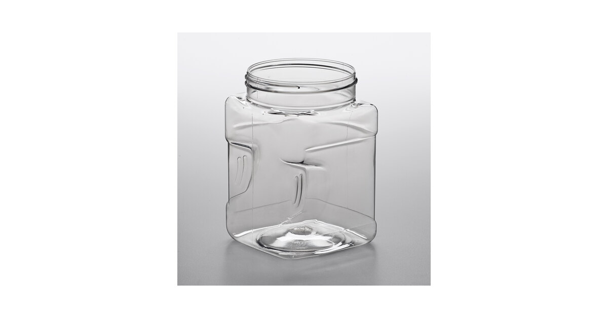 Plastic Storage Jars (6 Pack) - 32 Oz Square Plastic Canisters with Lids -  Shatterproof Plastic Storage Jars with Lids - Reusable Wide Mouth Clear  Plastic Containers with Lids - Stock Your Home 