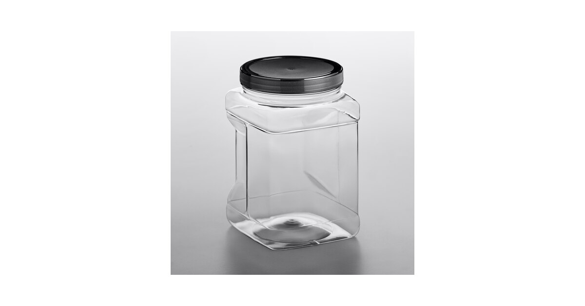 2 Oz. Plastic PET Jar Sold in Sets Choose White or Black Lids