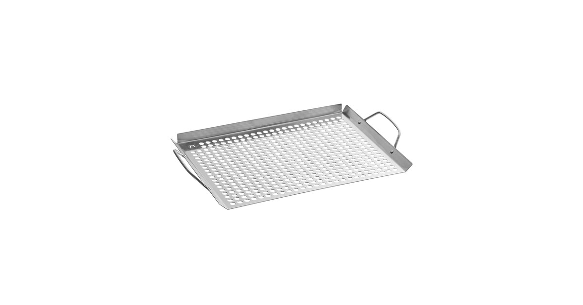 Outset Stainless Steel Grillable Oyster Shells - 4.75 Inch Round Metallic Pan
