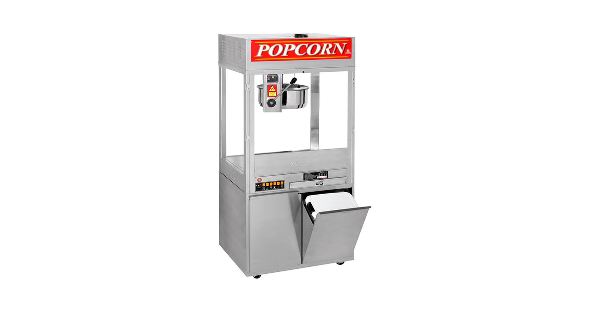 Cretors Mach5 M532D1E-F1OX-CSS 3 ft. 32 oz. Floor Model Popper