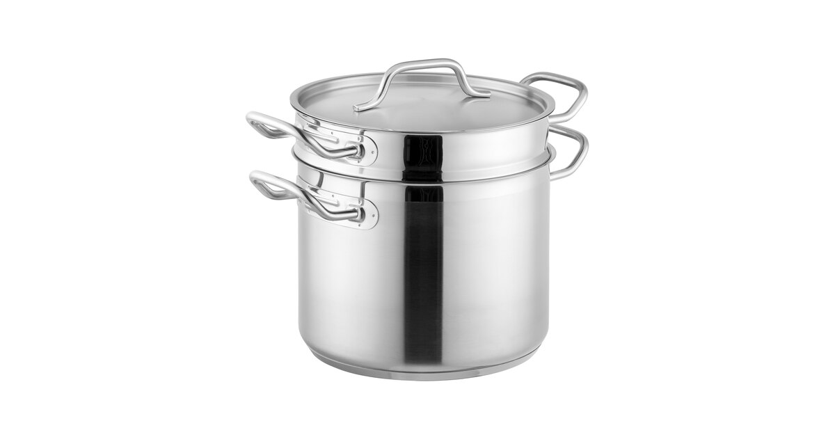 Stainless Steel Pasta Cooker 8Qt Stock Pot Strainer Lid Set