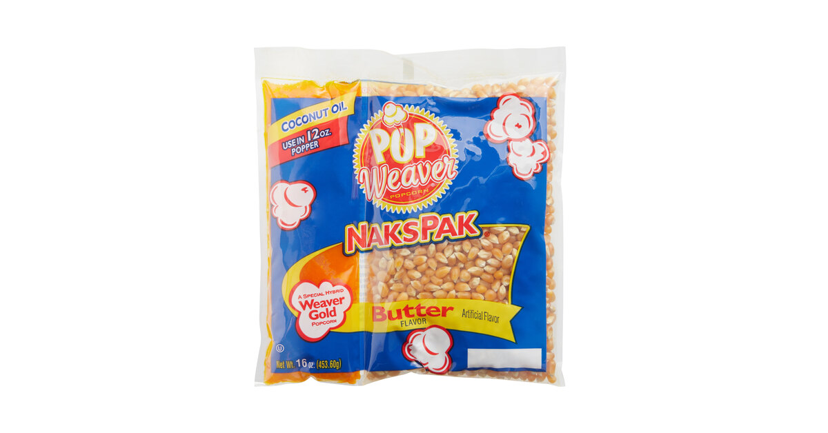 Pop Weaver All-In-One Naks Pak Popcorn Kit for 12 oz