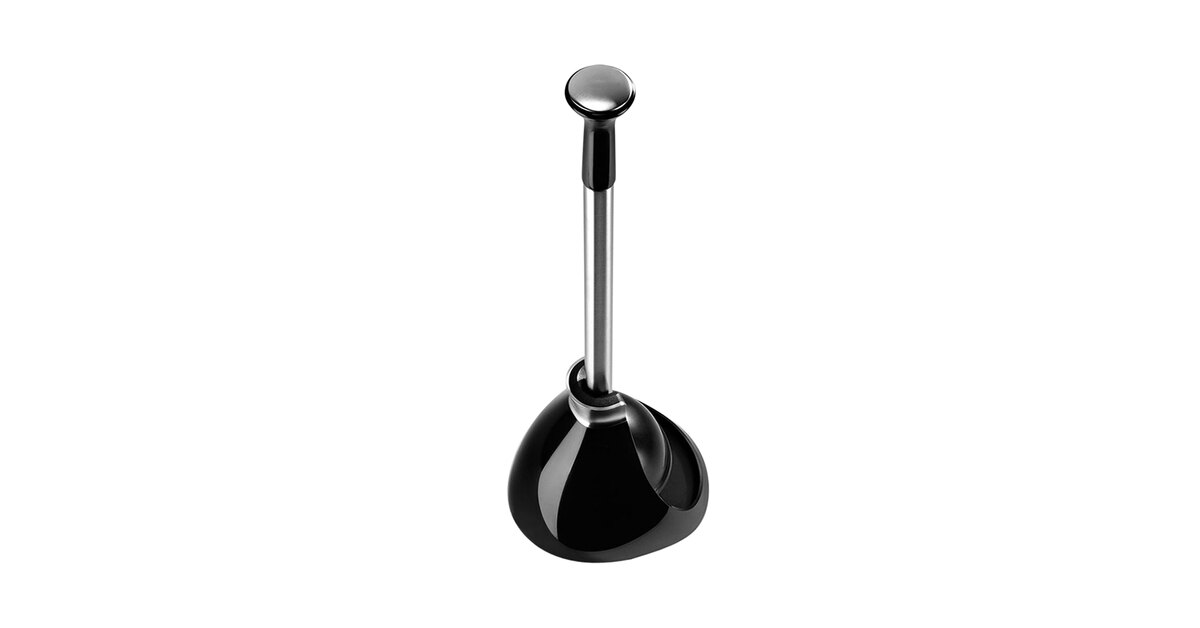 simplehuman Toilet Plunger with Holder Stainless Steel Black 