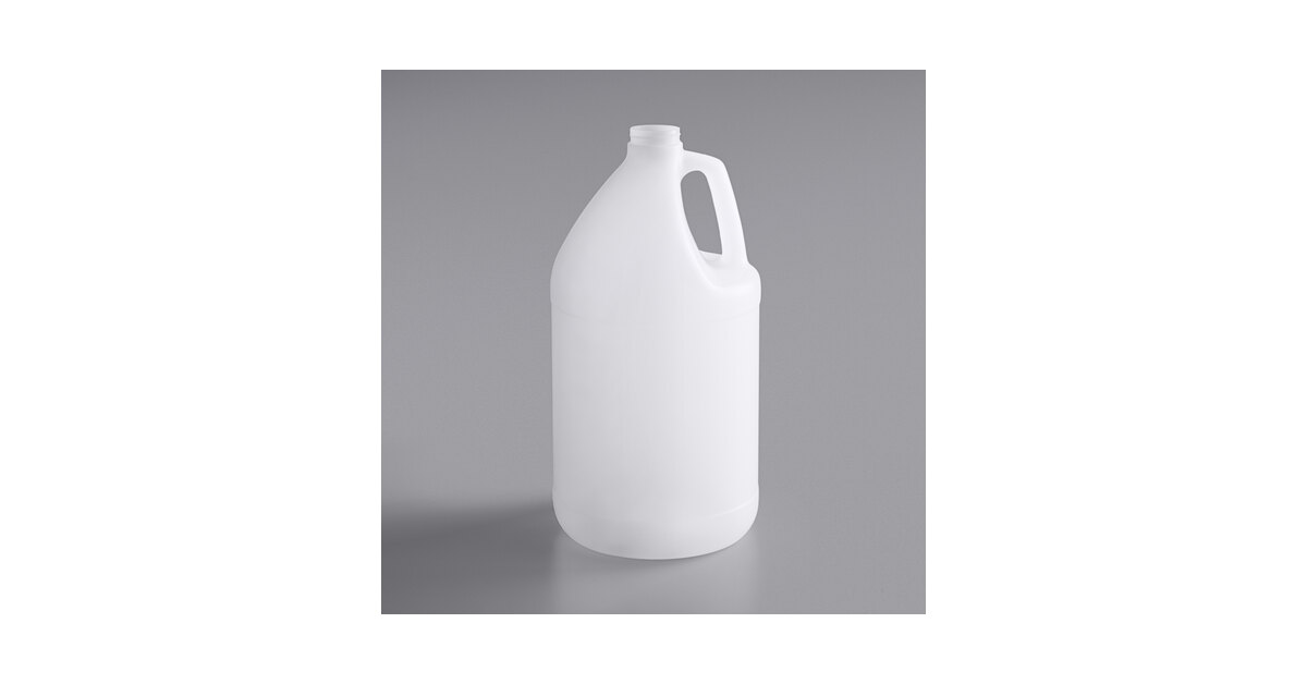 128 oz (1 Gallon) Brown HDPE Plastic Industrial Round Bottle, 38-400, 4x1,  120 Gram, Kraft Box