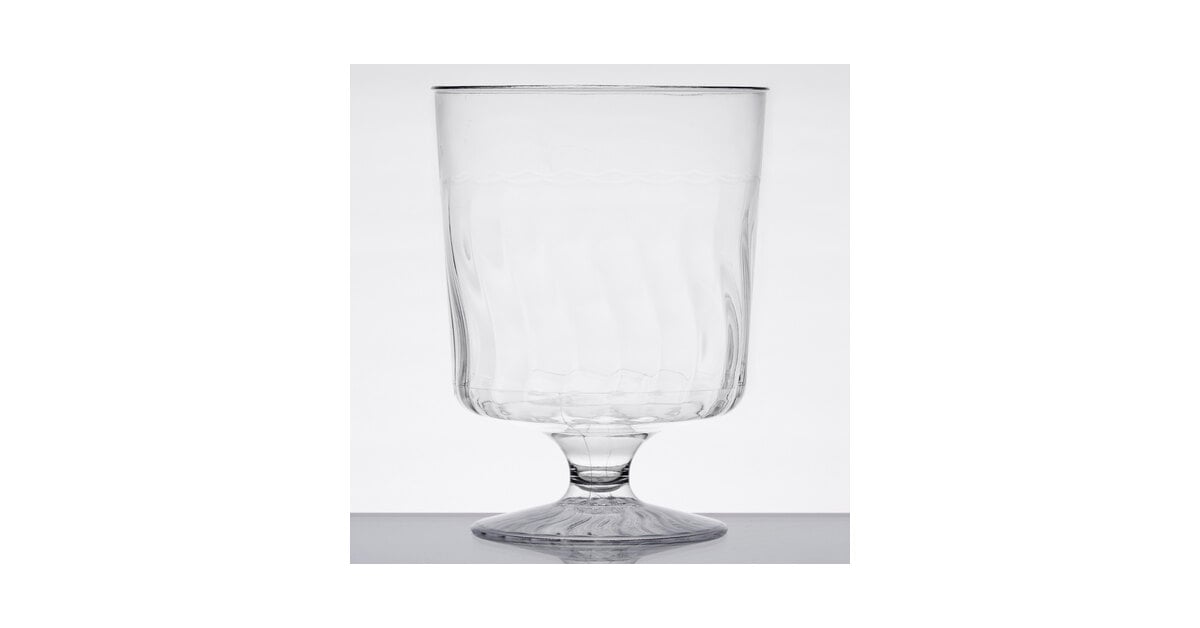 Fineline Settings 8oz. Clear Plastic Square Tall Martini Glasses 6pk, Size: One size, White