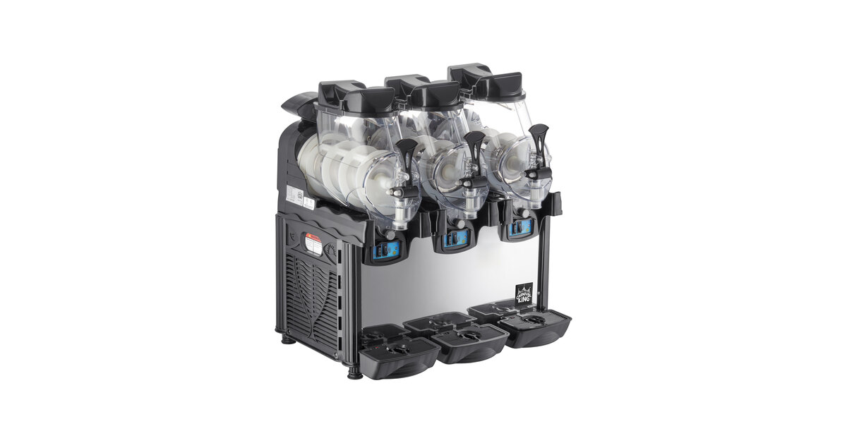 Carnival King Triple 1.6 Gallon Pourover Granita / Slushy / Frozen