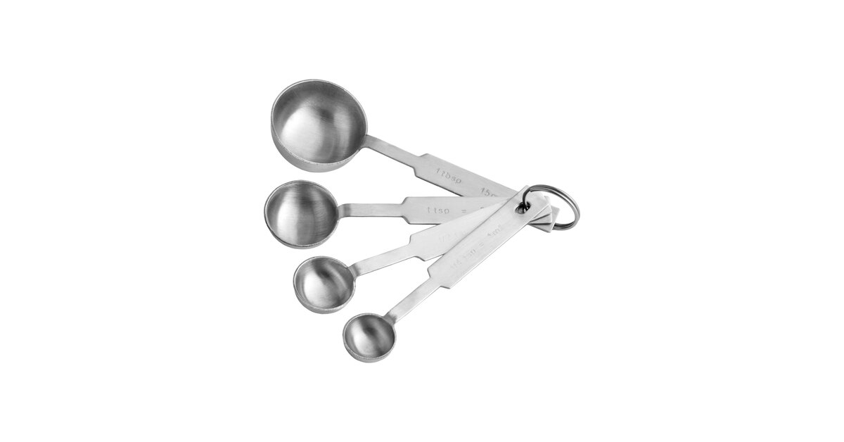 Choice 4-Piece Stainless Steel Deluxe Measuring Spoon Set