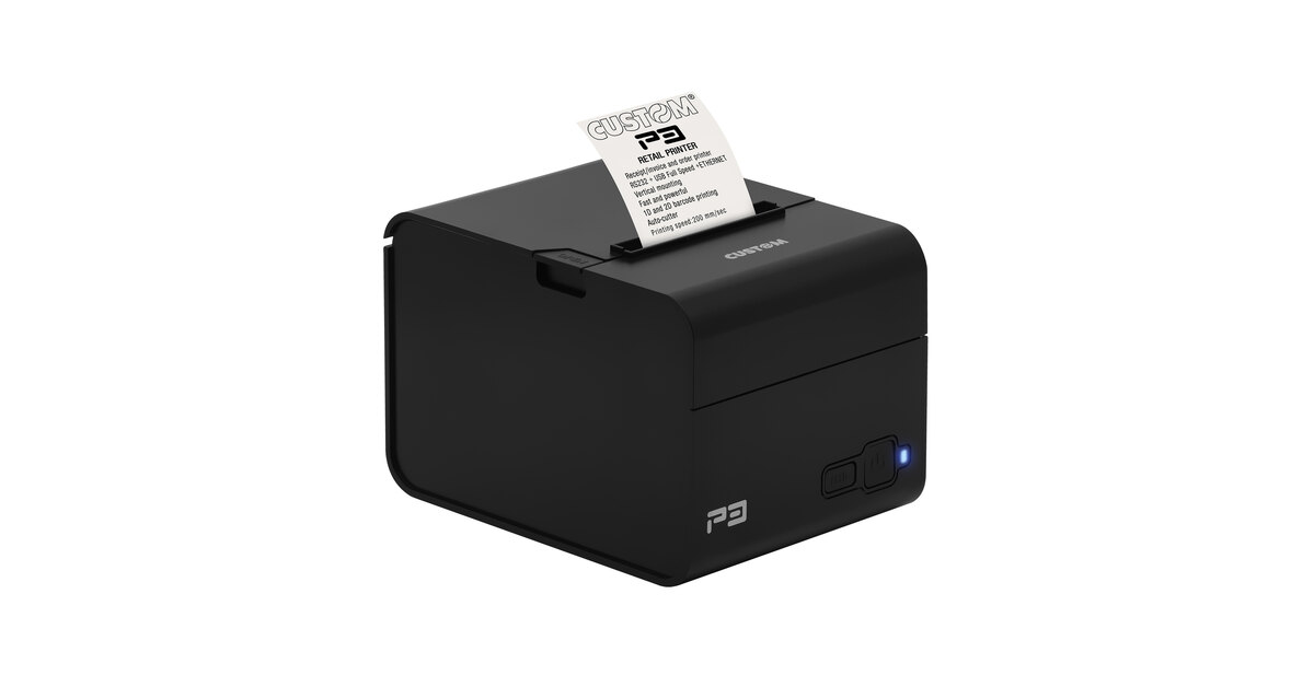Custom 911MH010400733 P3 Thermal Receipt Printer - Ethernet / USB / RS232