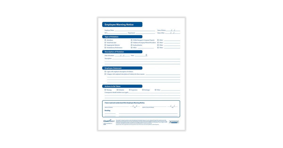 complyright-employee-warning-form-50-pack